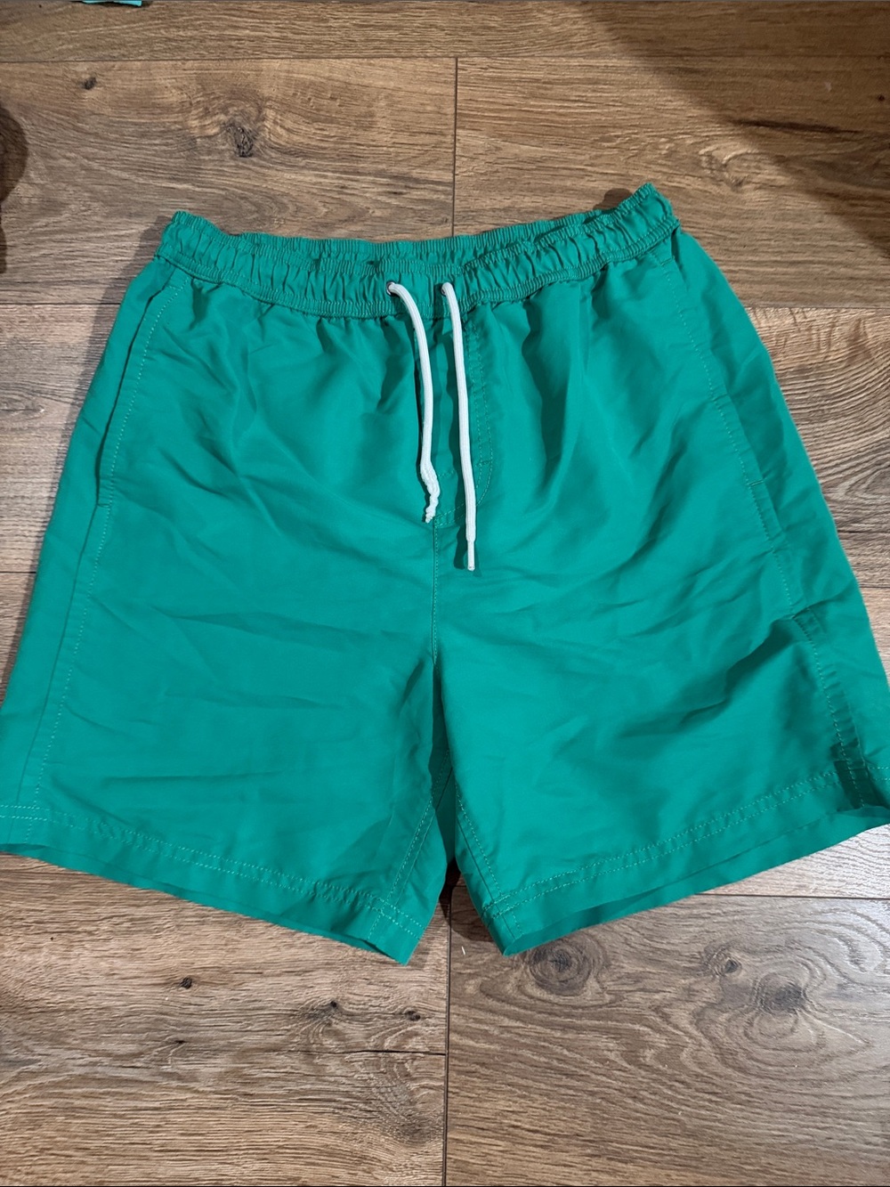 Coach Green Swim Trunks with White Drawstring Size Small